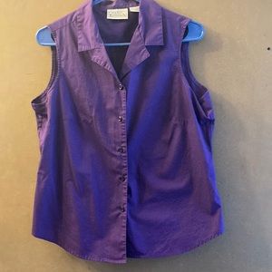 Button top sz large - purple